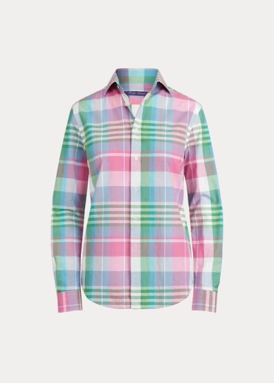 Camisa Ralph Lauren Hannah Algodão Madras Mulher 84952-AKLS